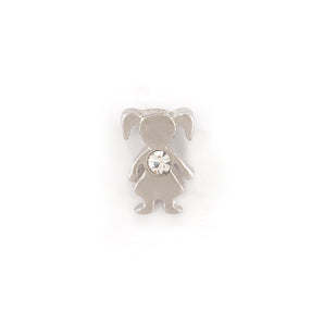 Silver Girl White Charm
