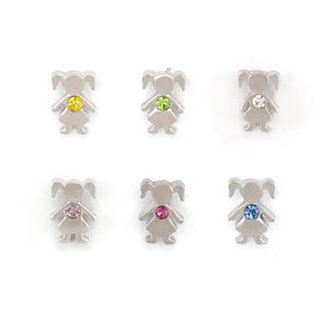 Silver Girl Violet Charm
