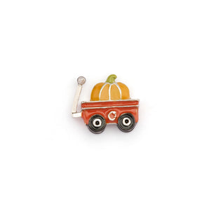 Orange Pumpkin Truck Charm