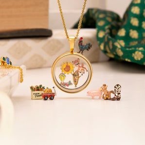 Orange Pumpkin Truck Charm
